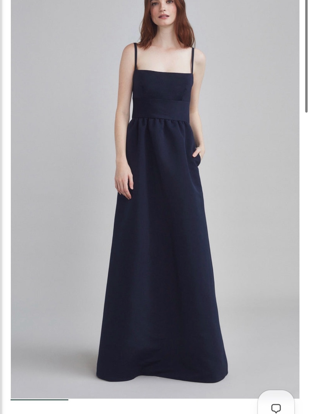 Amsale Black Strappy Maxi Gown
